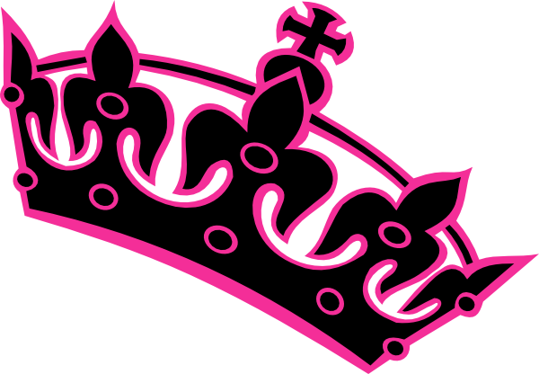 Black Tilted Tiara Clip Art - Tiara Clip Art Png (600x416)