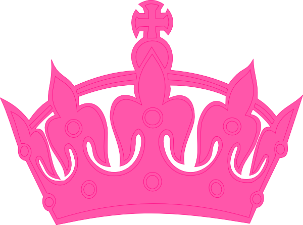 Pink Crown Clip Art - Crown Clipart Pink (600x446)