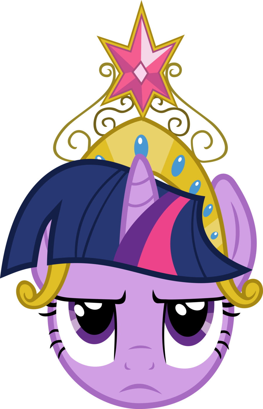 Twilight - Mlp Twilight Sparkle With Crown (900x1396)
