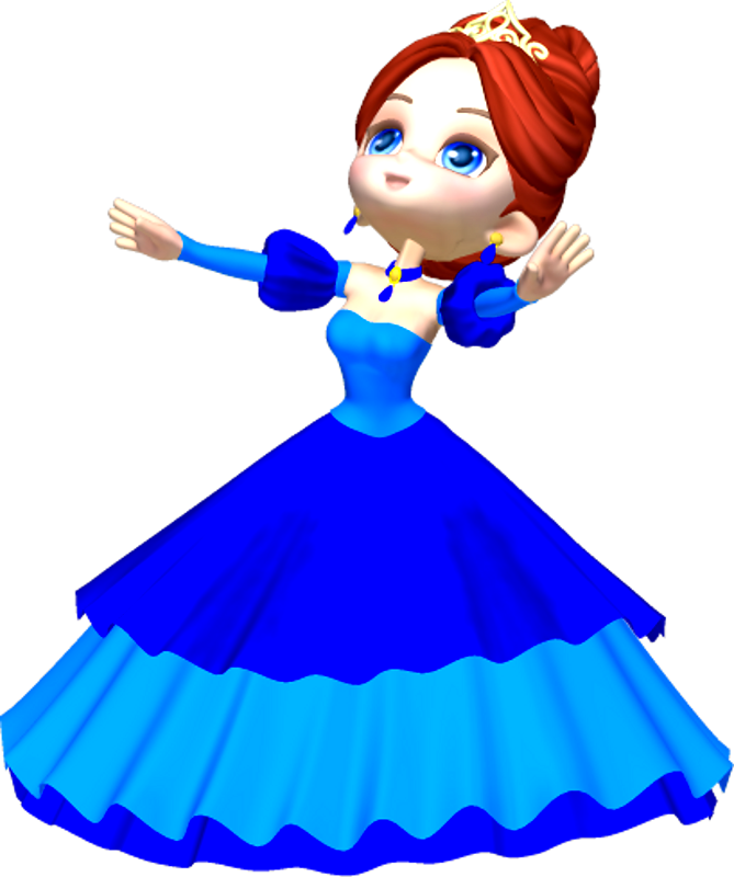 Princess In Blue Poser Png Clipart By Clipartcotttage - Princess Clipart Png (669x800)