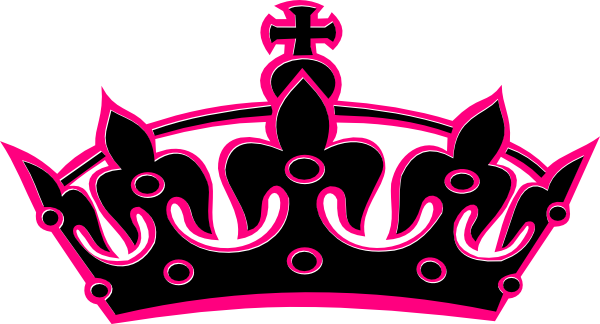 Black And Pink Crown Png (600x324)