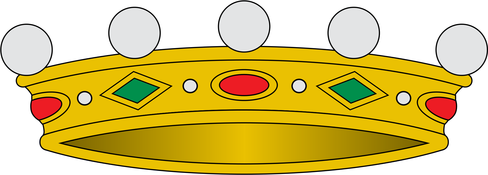Crown Clipart Italian - Corona (1200x464)
