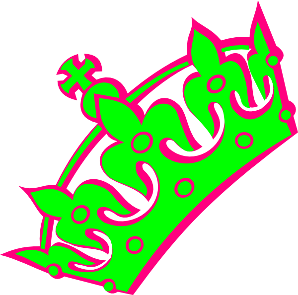 Pink Haley Tiara Princess Clip Art - Green Princess Tiara Clipart (600x594)
