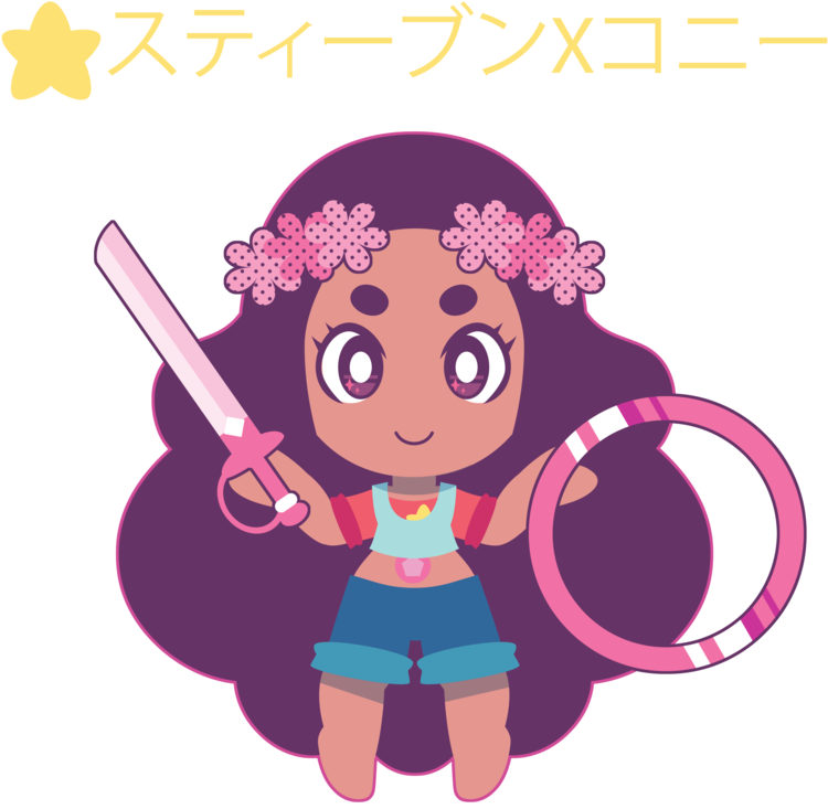 Flower Crown Stevonnie - Anime Stevonnie Steven Universe (800x766)