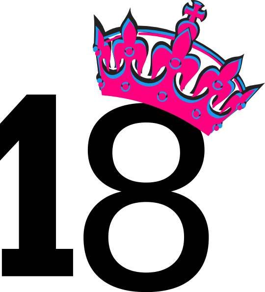 Pink Tilted Tiara And Number 7 Clip Art - Happy Birthday To Me 39 (540x596)