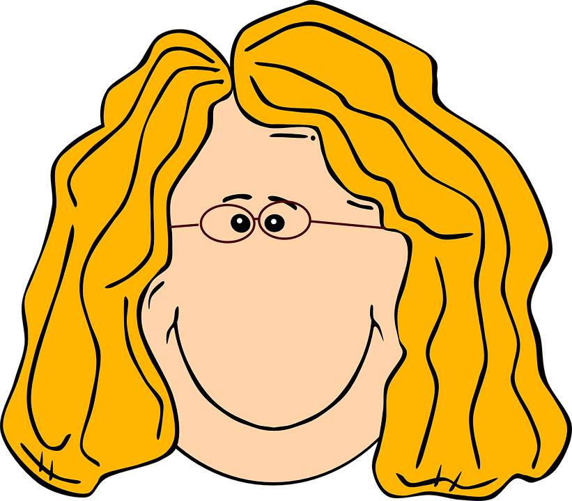 Smiling Blond Lady With Long Hair Clip Art At Vector Boy With Long
