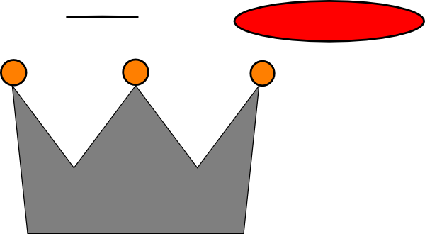 Simple Crown Orange And Gray Clip Art - Clip Art (600x330)