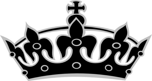 Tiara Clip Art At Clker - Black King Crown Png (600x321)