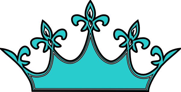 Teal Wears The Crown Clip Art - Teal Crown (600x306)