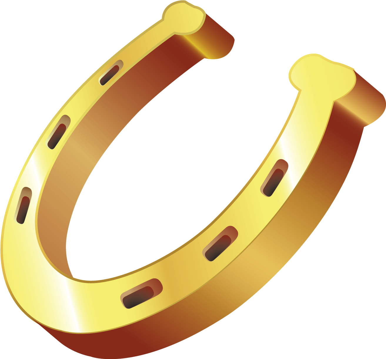 Gold - Horseshoe St Pattys Day Clipart (1436x1293)