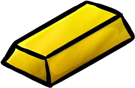Gold Clipart - Gold Bar Clipart (512x512)