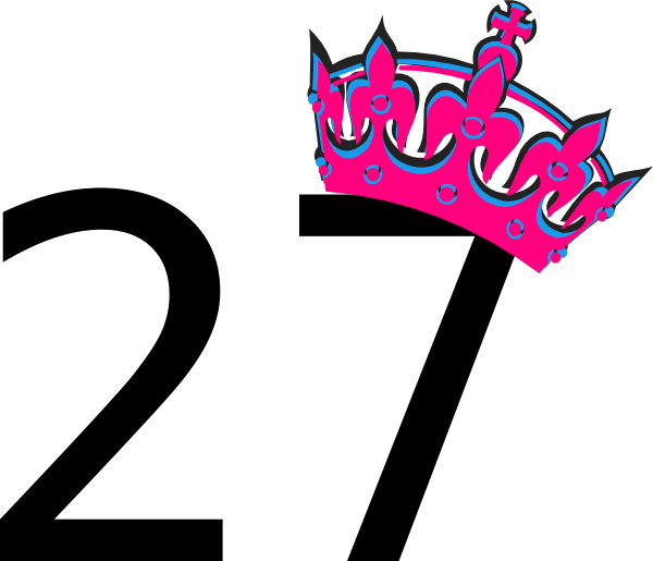 Pink Tilted Tiara And Number 27 Svg Clip Arts 600 X - It's My 27th Birthday Quotes (600x515)