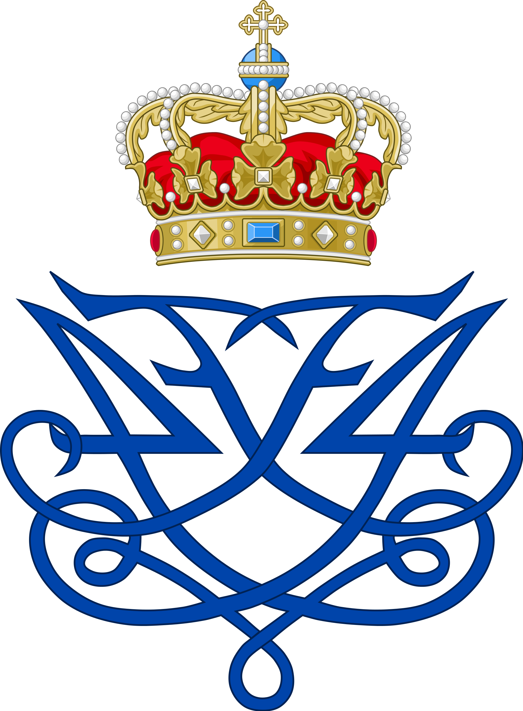 Denmark - Royal Monograms Denmark (2000x2718)
