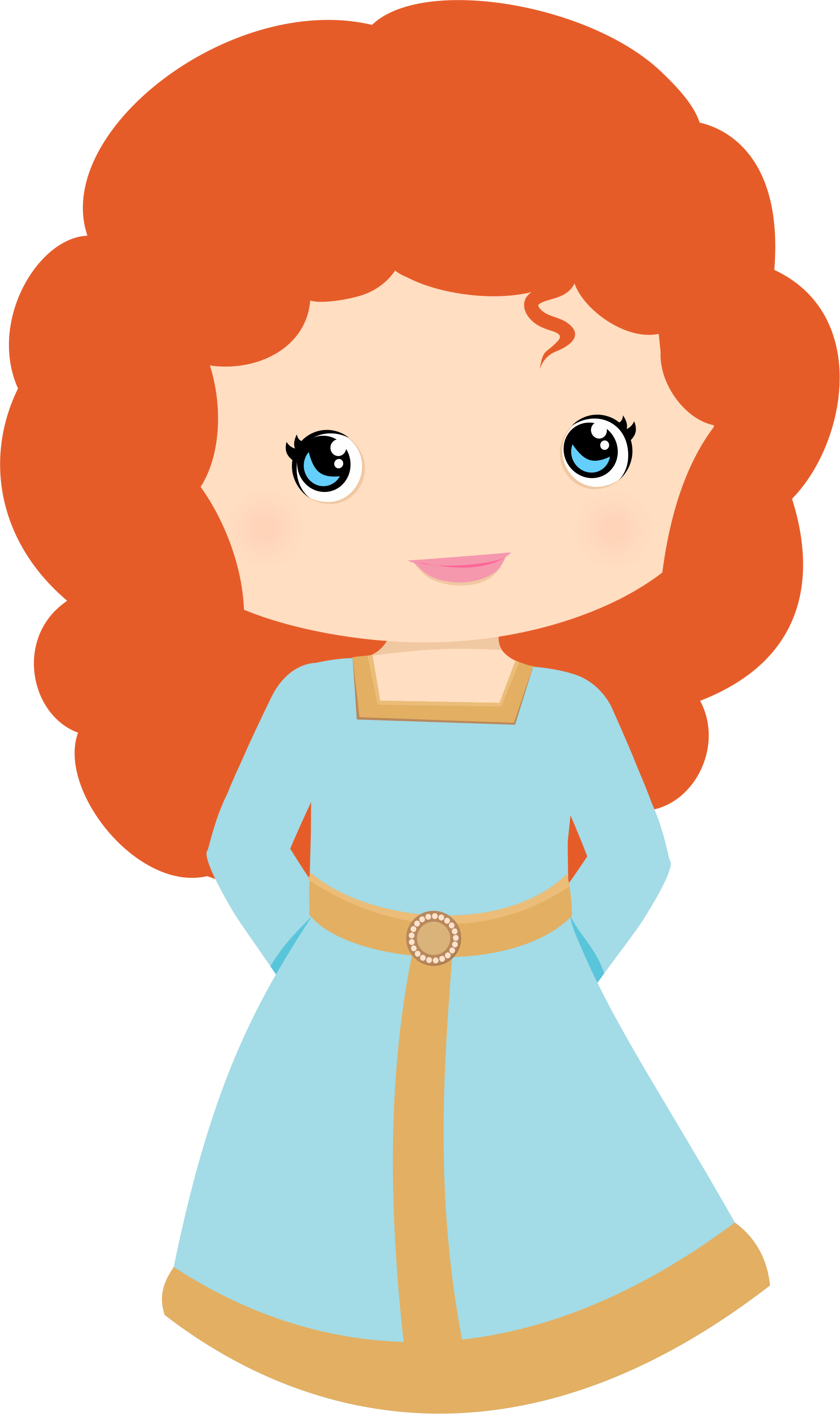 Free Princess Merida Brave Clip Art - Merida Cute Png (1784x3001)
