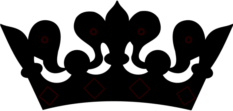 Princess Crown Vector Free Download Crown King Royal - Crown Clipart Black And White (768x384)