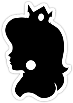 Mario Princess Peach Silhouette Clipart - Princess Peach Silhouette (375x360)