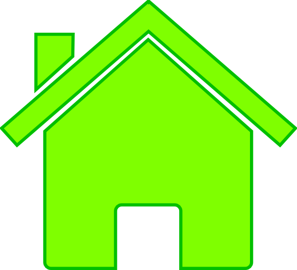 Small - Green House Clip Art (600x545)