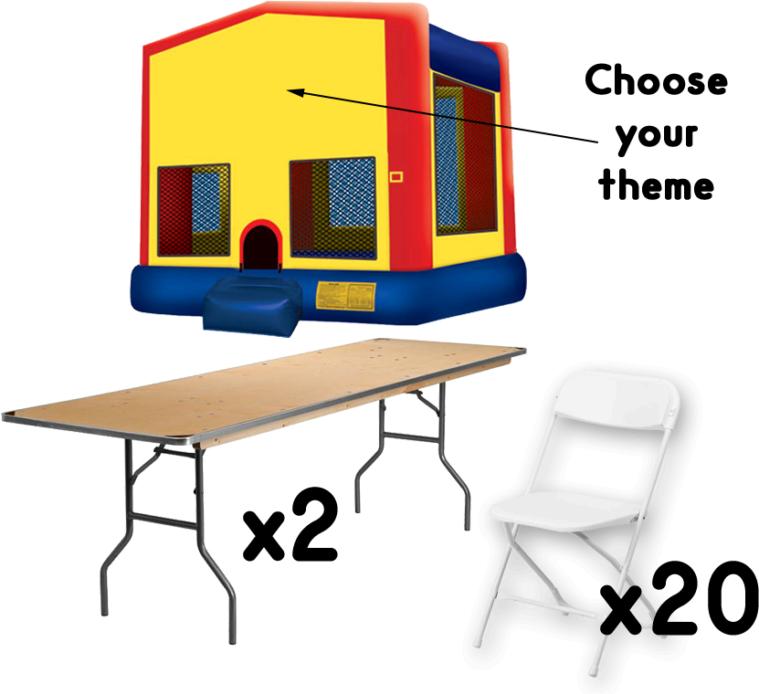 Austin Bounce House Rentals - Flash Furniture 30'' X 96'' Rectangular Heavy Duty (864x792)