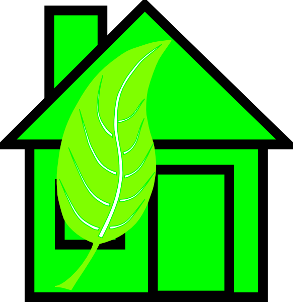 Clip Art Of House Green (582x600)