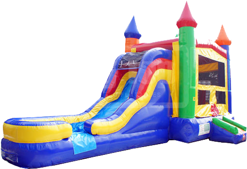 Castle Combo Waterslide - Bounce House Water Slide Combo (525x370)