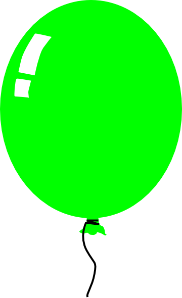 Green Balloons Clipart Balloon Clip Art At Clker Com - Green Balloon Clipart (360x590)