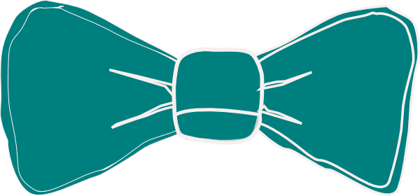 Teal Bowtie Clip Art At Clkercom Vector Clip Art Online - Teal Bow Tie Clip Art (600x280)