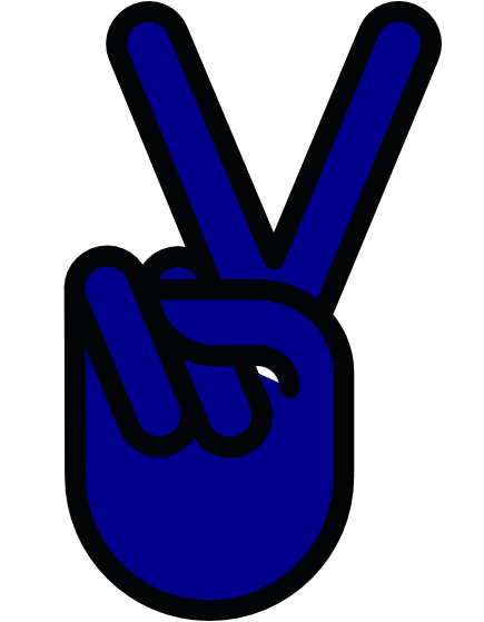 Peace Sign Clipart Blue - Peace Symbols (444x575)