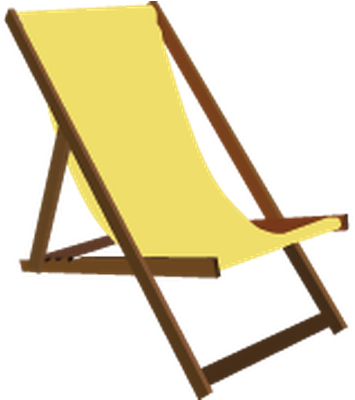 Beach Sunset Clipart - Beach Chair Clipart Png (367x399)