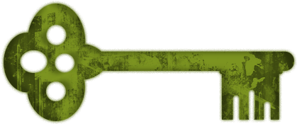 Fancy Skeleton Key Clip Art - Green Skeleton Key (512x512)