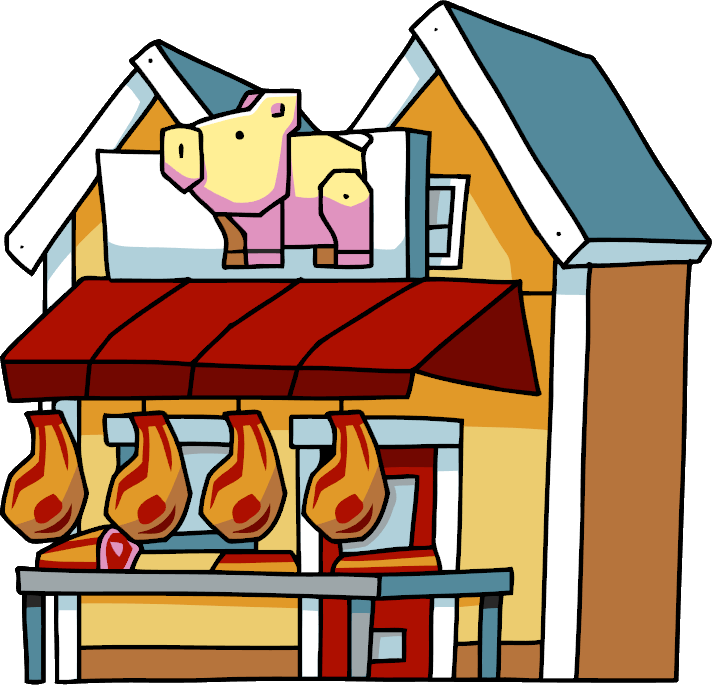 Sausage Butcher Meat Market Boucherie Clip Art - Sausage Butcher Meat Market Boucherie Clip Art (712x685)