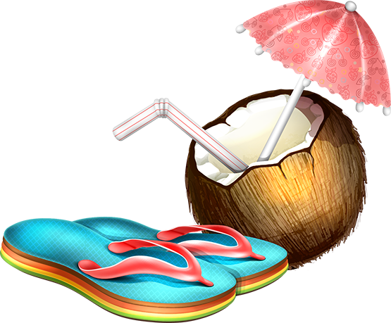 Tubes Mers / Pirates - Coconut With Umbrella (555x459)