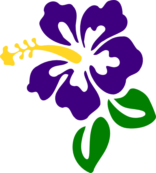 Purple Hibiscus Clip Art - Purple Hibiscus Clip Art (540x600)