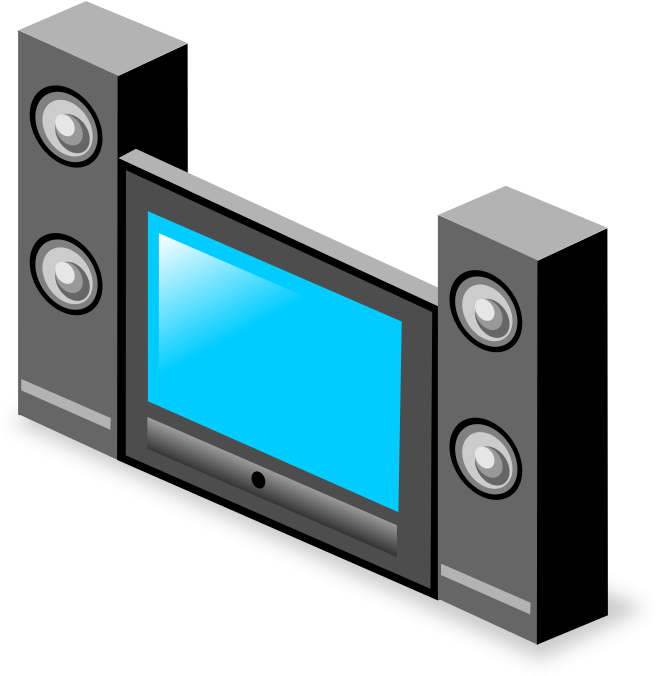 Free To Use Public Domain Home Clip Art - Home Theater Clipart (2400x2400)