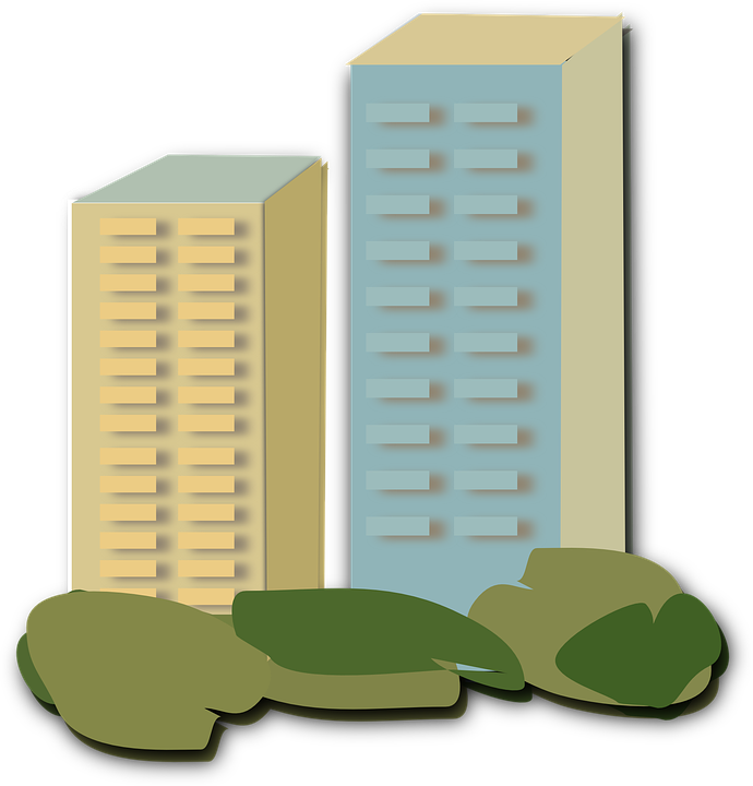 Apartment House Clipart - Block Of Flat Cartoon (690x720)