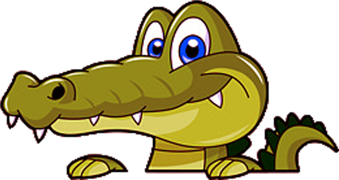 Online Room Booking - Alligator Cartoon (1083x1083)