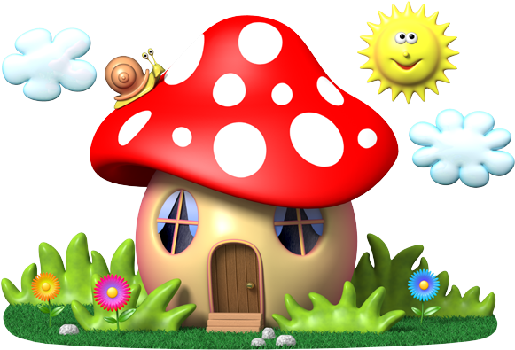 Mushroom Artmushroom Housecute Clipartmini - Maison Champignon Clipart (600x600)