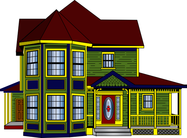 Mansion Clipart Cottage - Big House Clip Art (600x442)