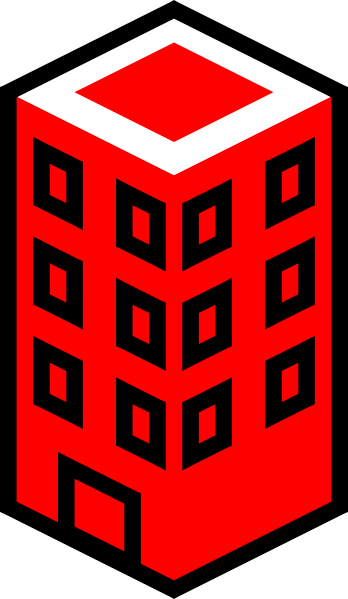 Building Clipart Red - Building Clip Art Red (348x599)