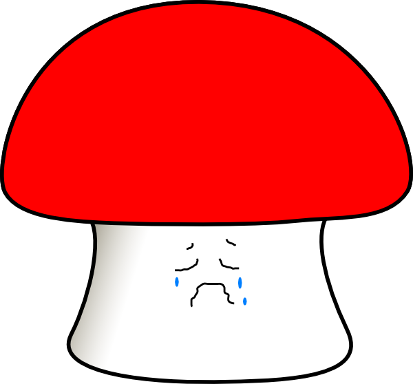 Sad Mushroom Clip Art - Sad Mushrooms (600x558)