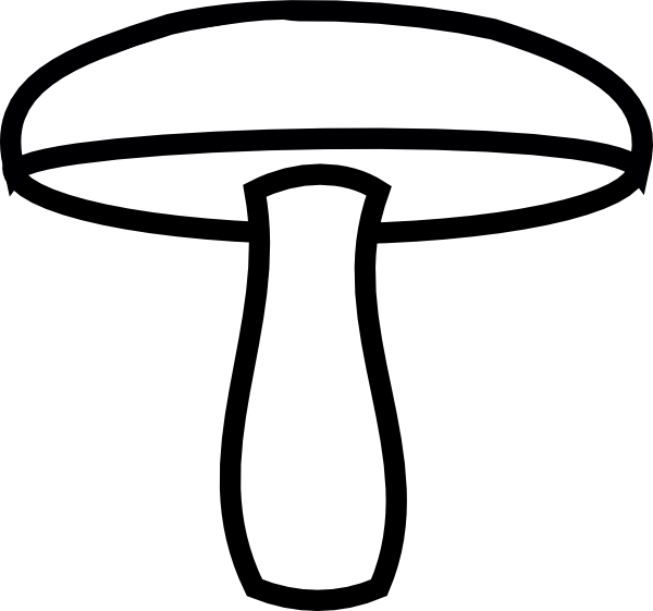 Mushroom Outline Clip Art - Mushroom Outline Png (600x561)