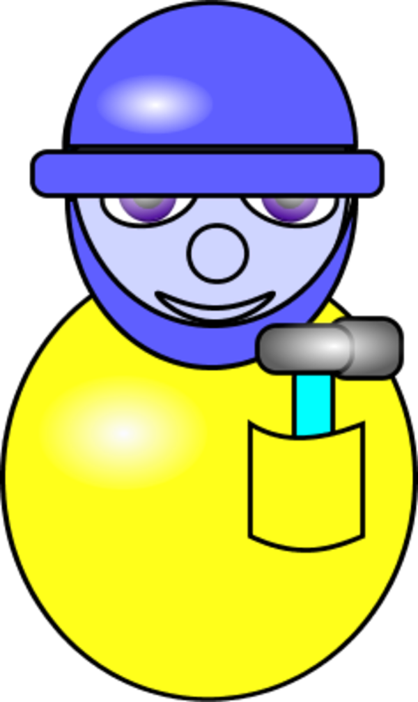Village People Construction Worker Vector Clip Art - All Year Round (600x1008)