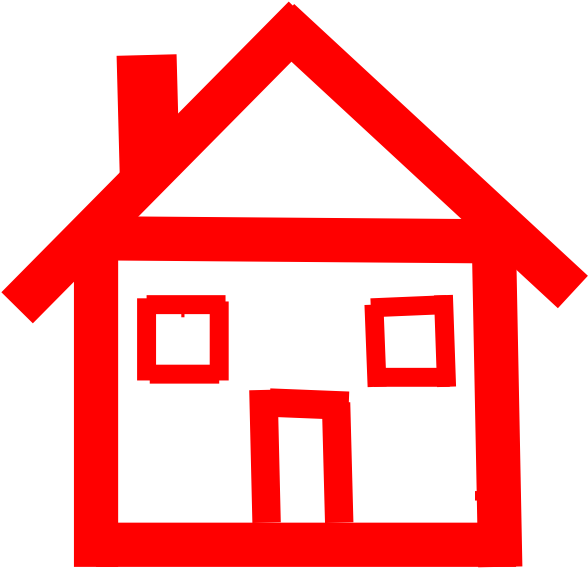 Red Stick House Clip Art At Clker - The House Detectives Llc (600x594)
