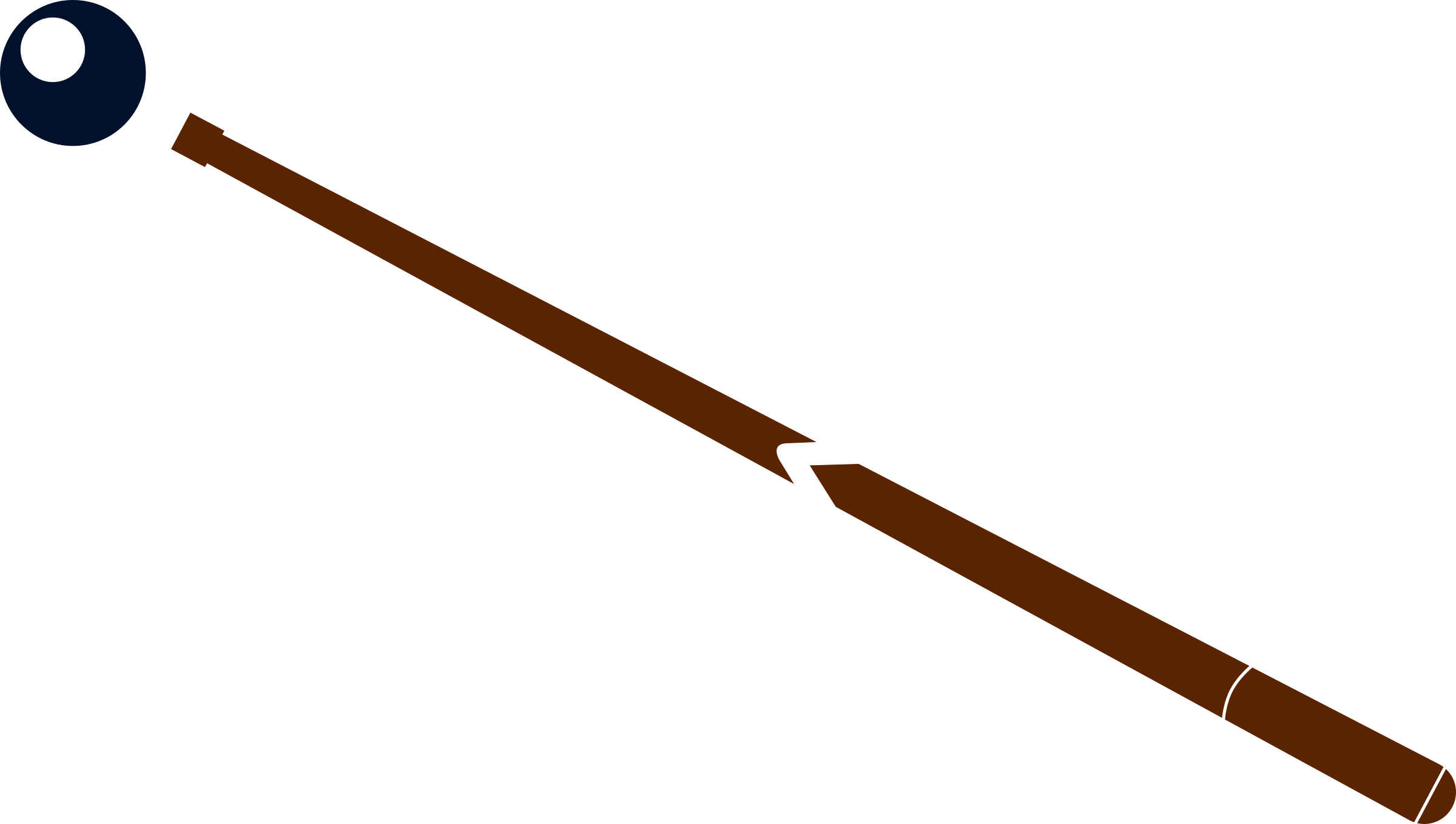 Pool Stick Clipart - Pencil Top View (2400x1357)