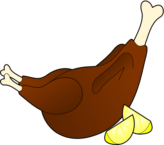 Chicken Leg - Chicken Drawing Png (535x475)