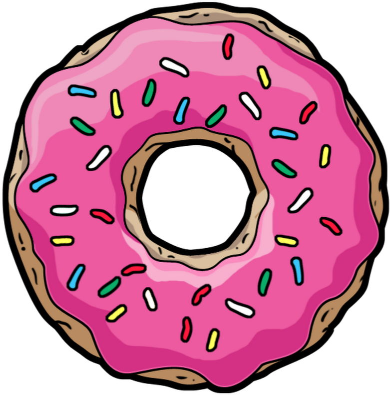 Donuts Homer Simpson Sprinkles Clip Art - Transparent Background Donut Clipart (1024x1035)