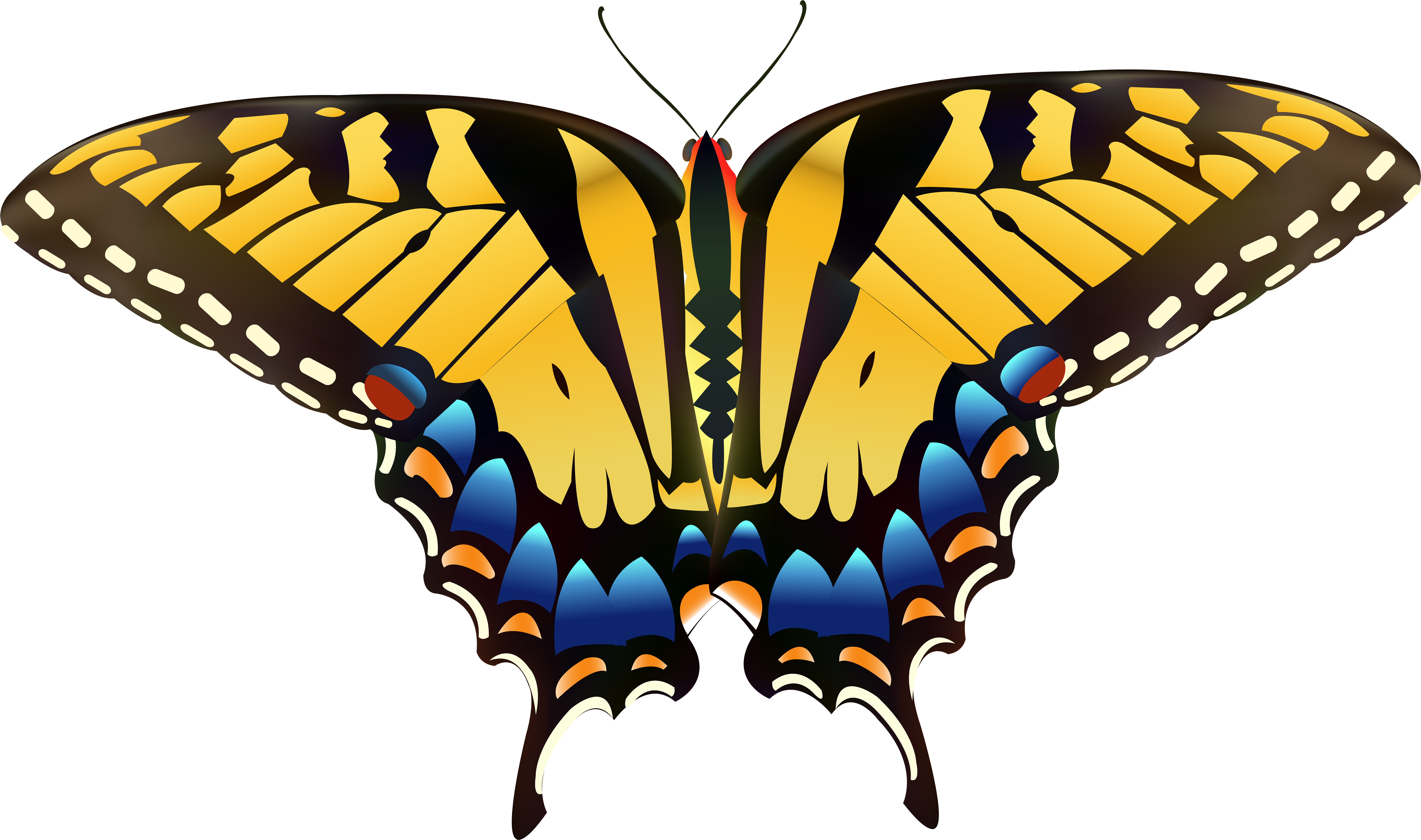 Yellow Butterfly Png Clip Art - Live Again, A New Beginning (8000x4731)