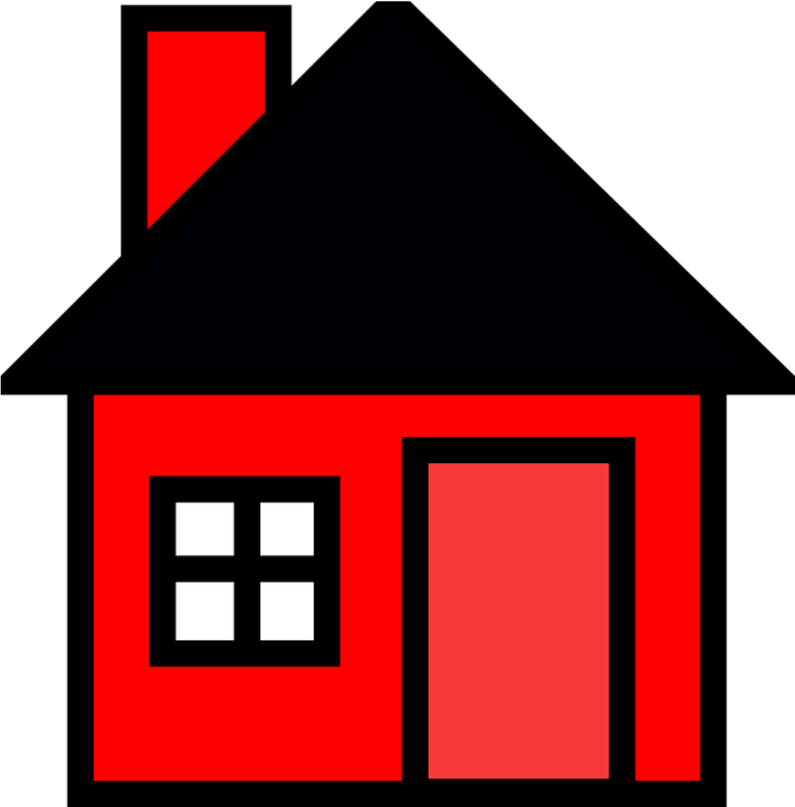 Red House Clip Art (1200x1200)