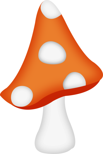 Fairy Homesfairy Wingspattern Artcartoon Artmushroomsclip - Orange Mushroom Clipart (352x528)