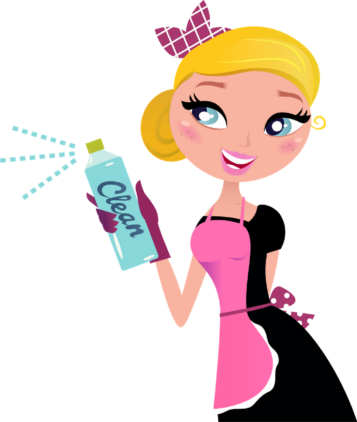 House Cleaning - Cleaning Maid Clipart (1400x1657)