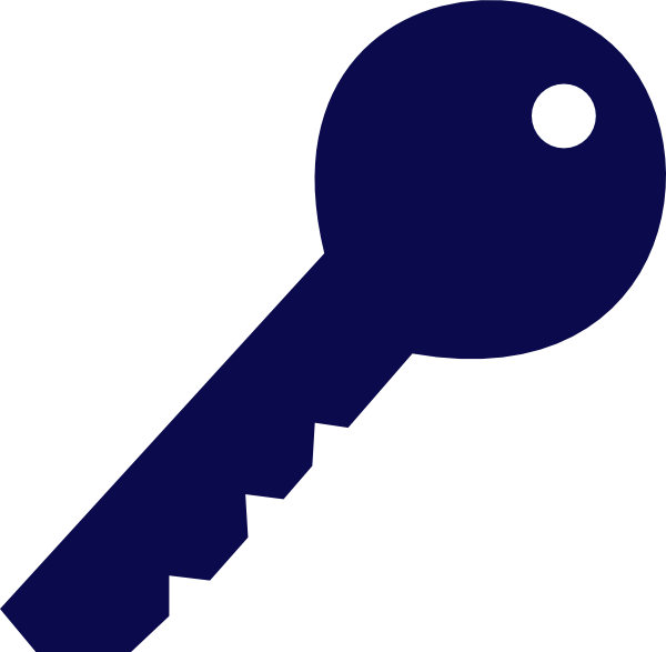 Blue Key Svg Clip Arts 600 X 587 Px - Blue Key Clipart (600x587)